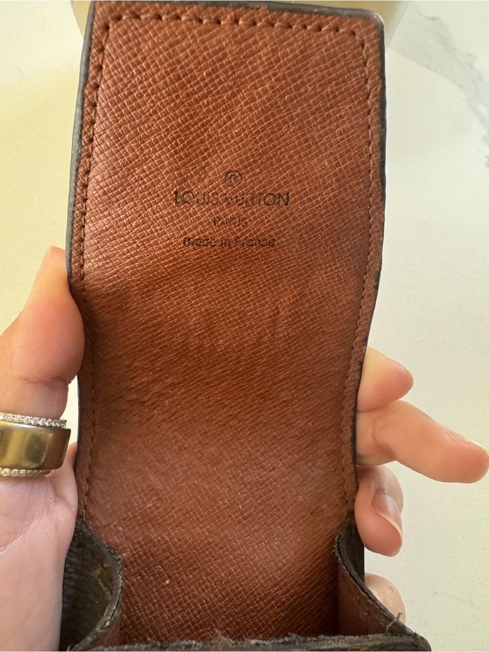 Louis Vuitton Monogram Canvas Key & Card Holder in Brown and Gold